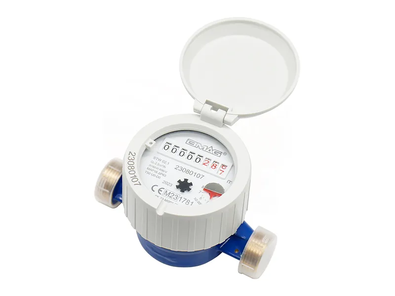 STW02.1 Brass single jet water meter R160 IP68 360 rotating dial copper register cup blue painting DN15 (2)