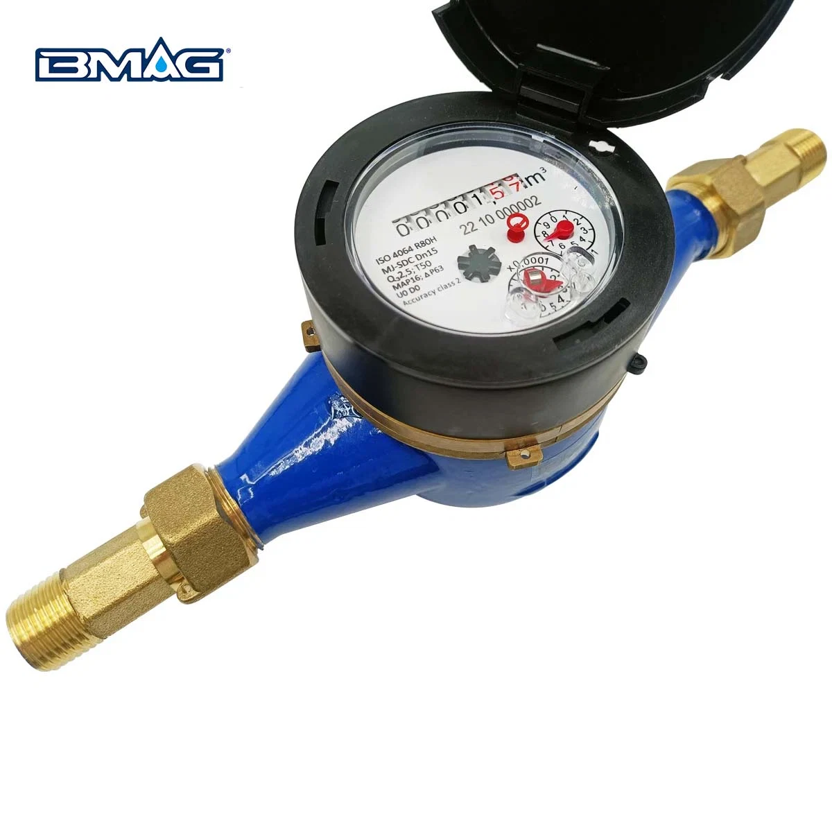 BMAG Brass multi jet water meter 15mm with 190mm length (3)