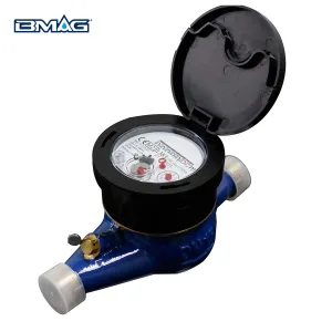 BMAG Contador de agua de chorro múltiple de latón de 15 mm con 190 mm de longitud (8)