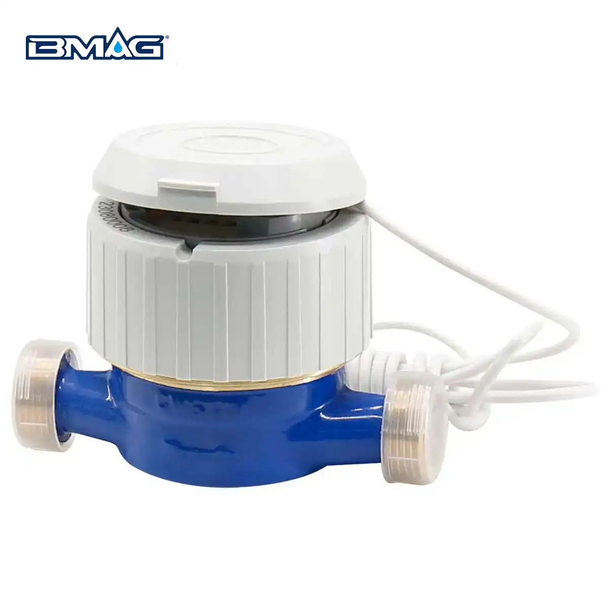 BMAG STW02 Brass single jet water meter with pulse line R160 IP68 360 rotating dial (1)