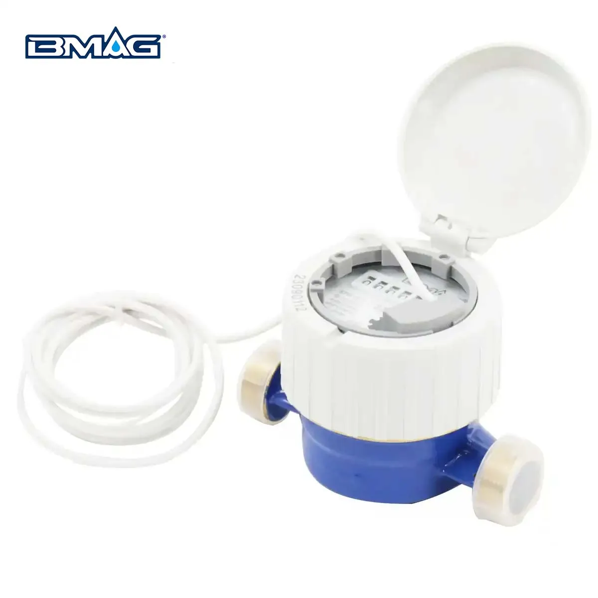 BMAG STW02 Brass single jet water meter with pulse line R160 IP68 360 rotating dial