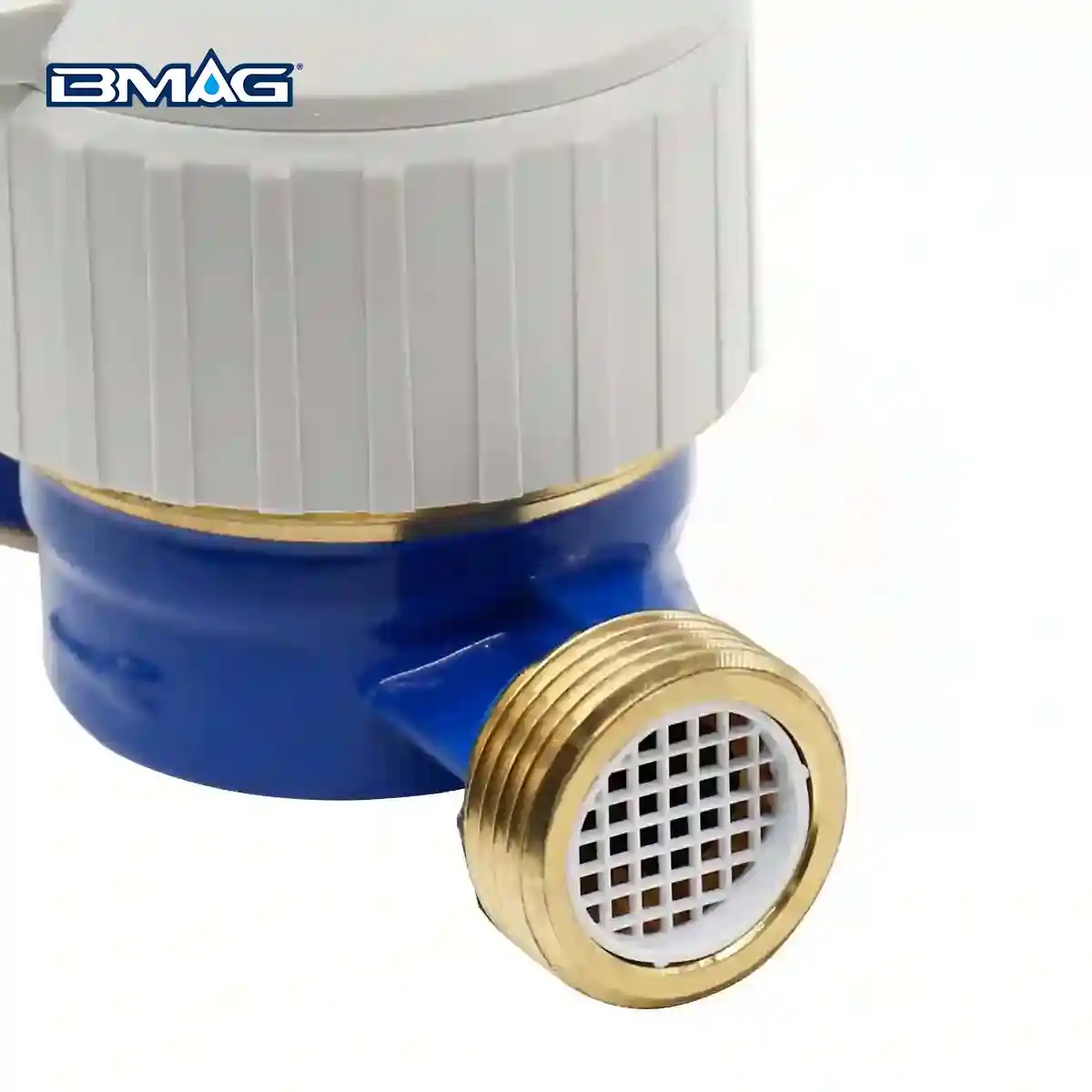 BMAG STW02.1 Brass single jet water meter R160 IP68 360 rotating dial copper register cup blue painting DN20 (5)