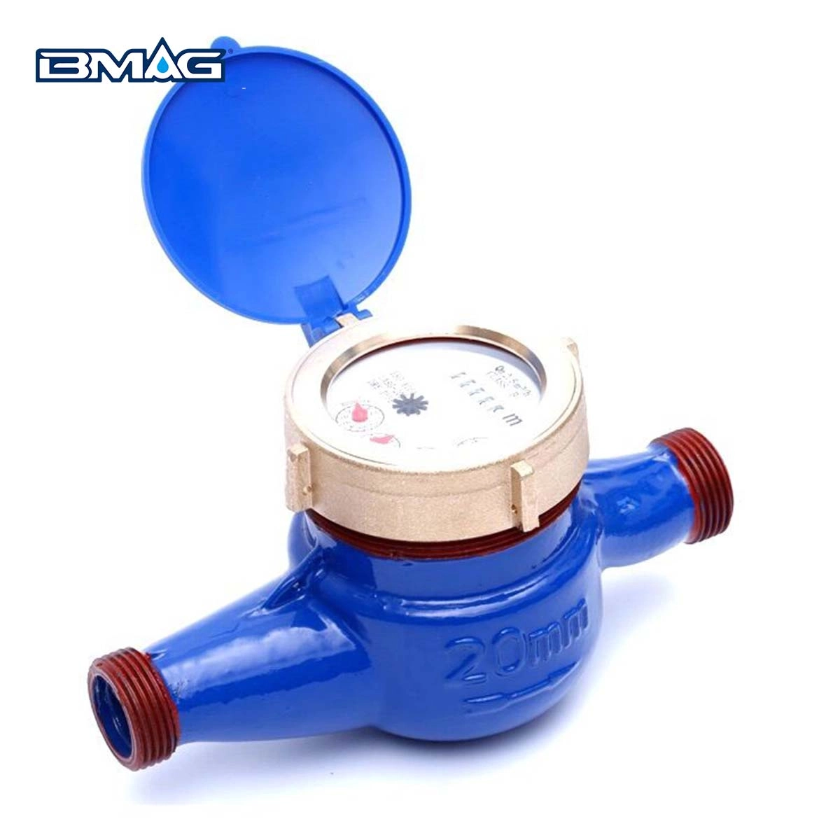 BMAG MJ-SDC-E cast iron Class B multi jet water meter with brass cover (2)