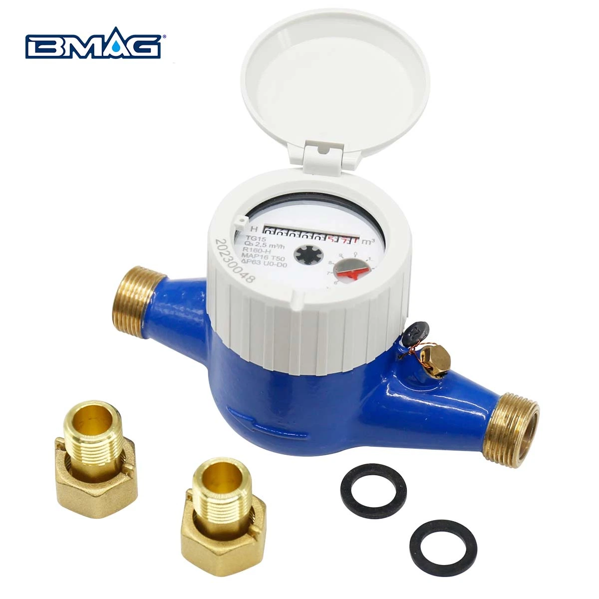 BMAG TG BRASS MULTI JET WATER METER with 360° roating plastic cover (16)