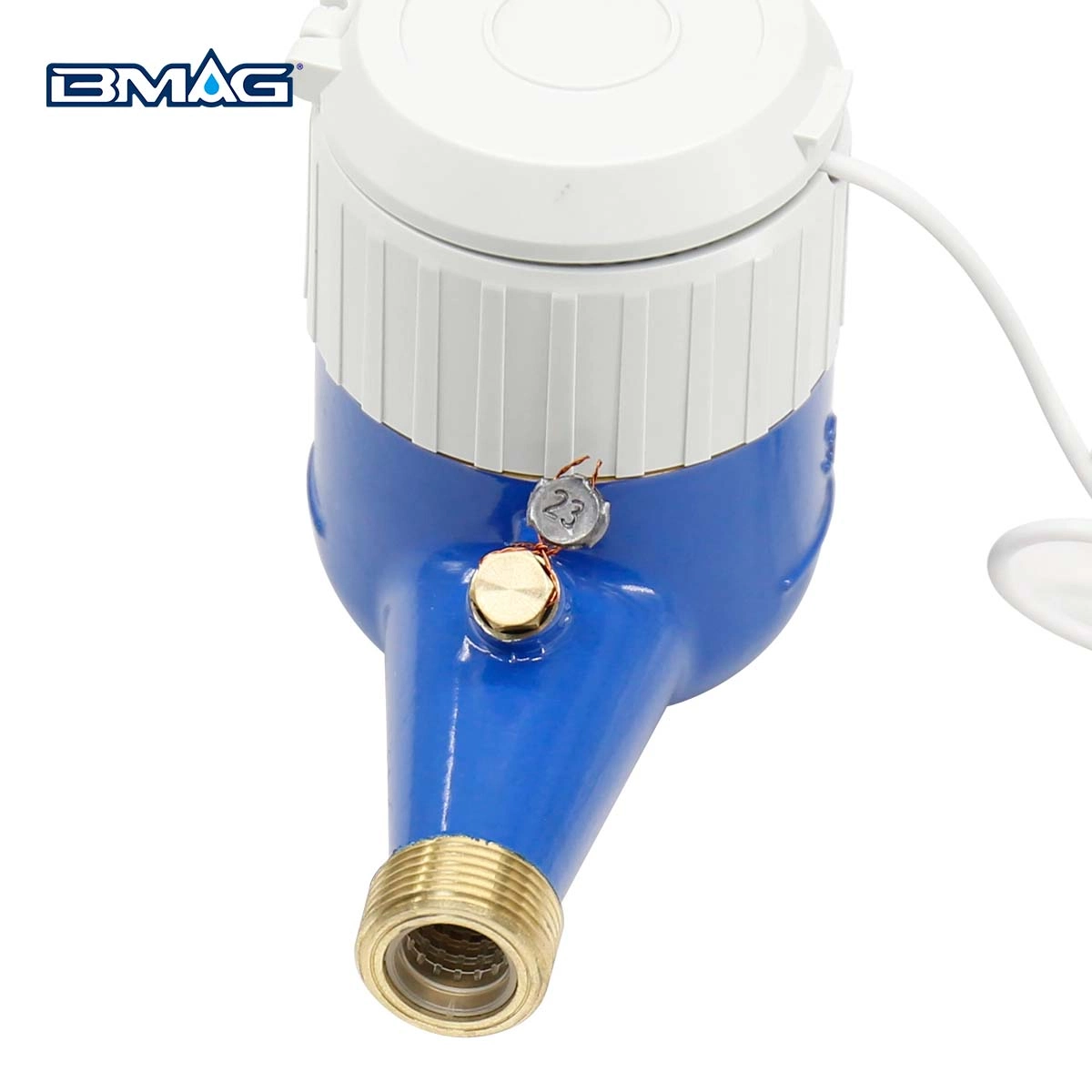 BMAG TG BRASS MULTI JET WATER METER with pulse line 360° roating dial R160 IP68 with copper register cup DN15 190mm (8)