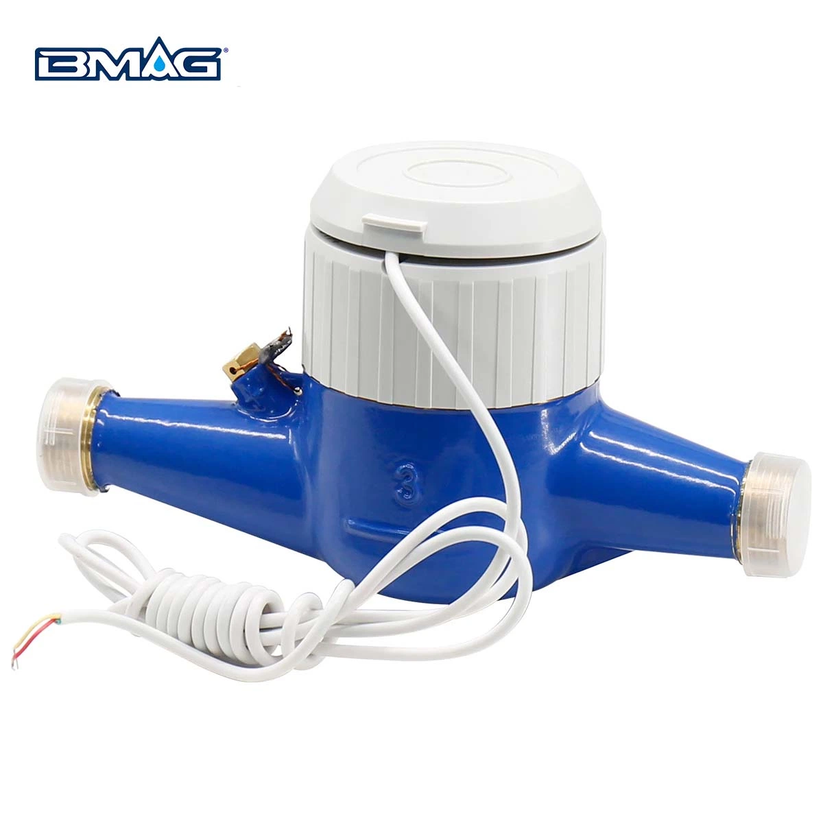 BMAG TG BRASS MULTI JET WATER METER with pulse line 360° roating dial R160 IP68 with copper register cup DN15 190mm (9)