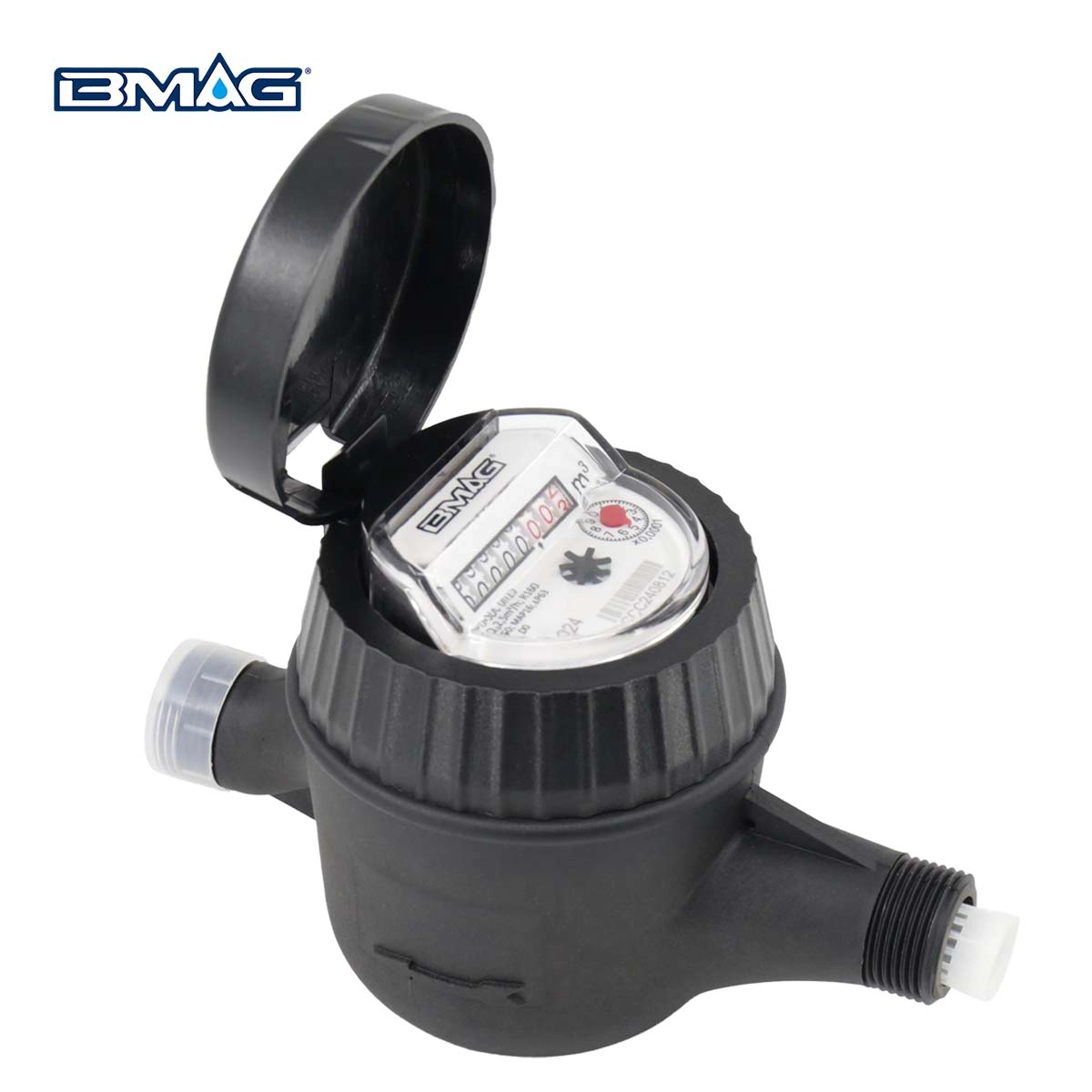 BMAG 45 Degree Read Dial Plastic Volumetric Water Meter R160 2