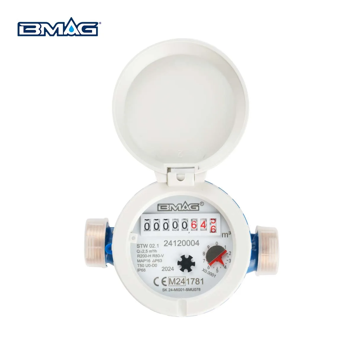 Single Jet R200 Water Meter 360 Rotating