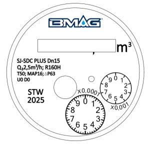 Single Jet Water Meter 165mm Dial Plate