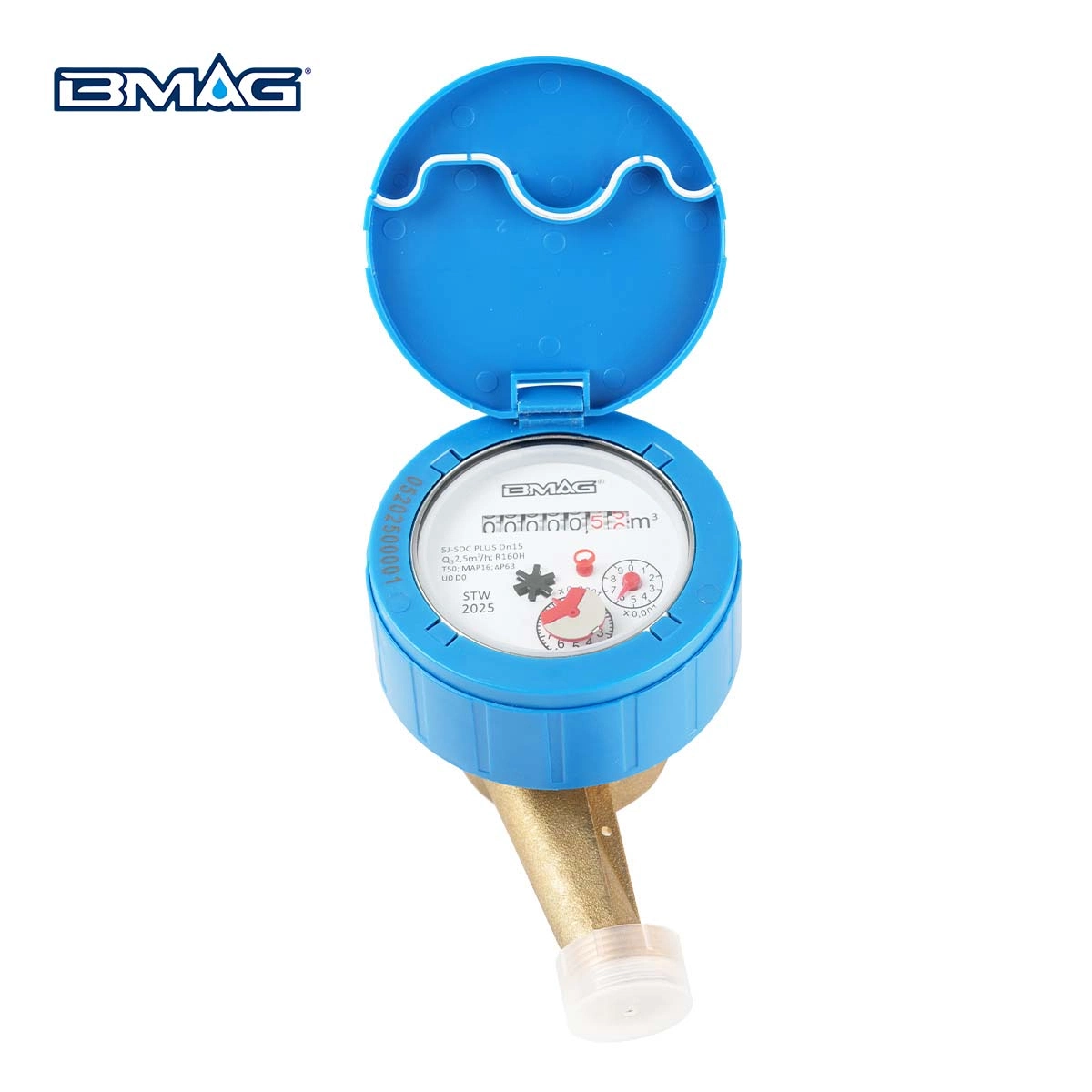 Compteur d'eau à jet unique 165mm R160