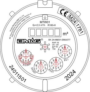 MID CE Water Meter Dial Plate MTW01-15