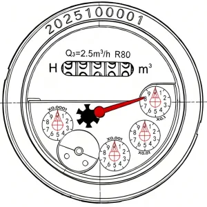 Stainless Steel Water Meter Dial Plate Design