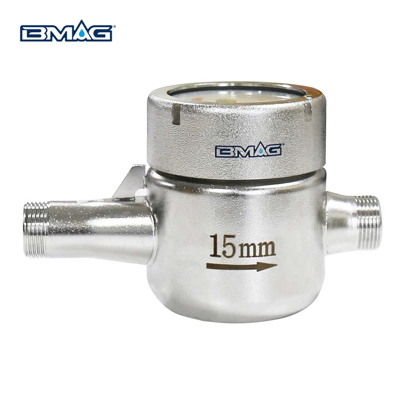 Contador de agua de acero inoxidable de 5/8 "x3/4