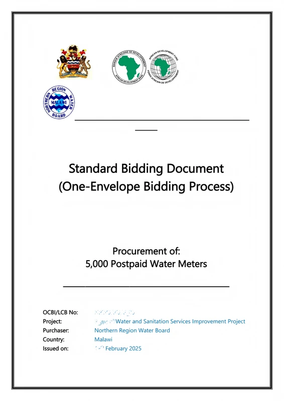 Projet de modernisation de l'infrastructure de l'eau au Malawi 2025 - BMAG Meter