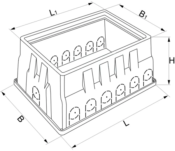 Plastic Water Meter Box 12 holes - BMAG Meter