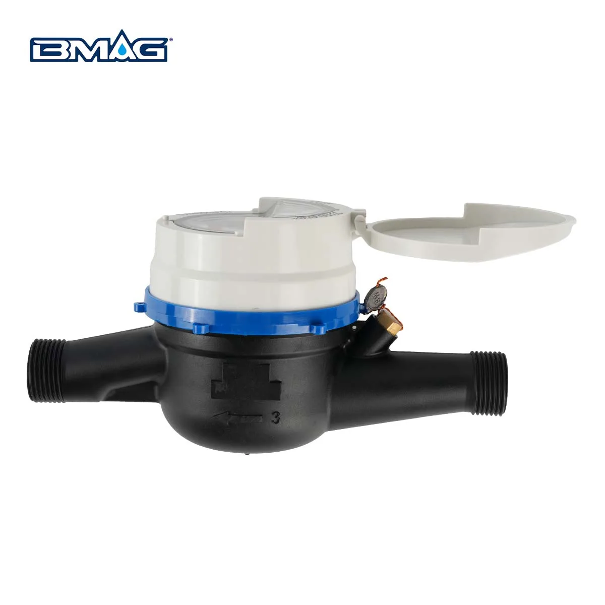 45 Degree Plastic Multi-Jet Water Meter Tilt Dial R160 IP68 BMAG Meter (3)