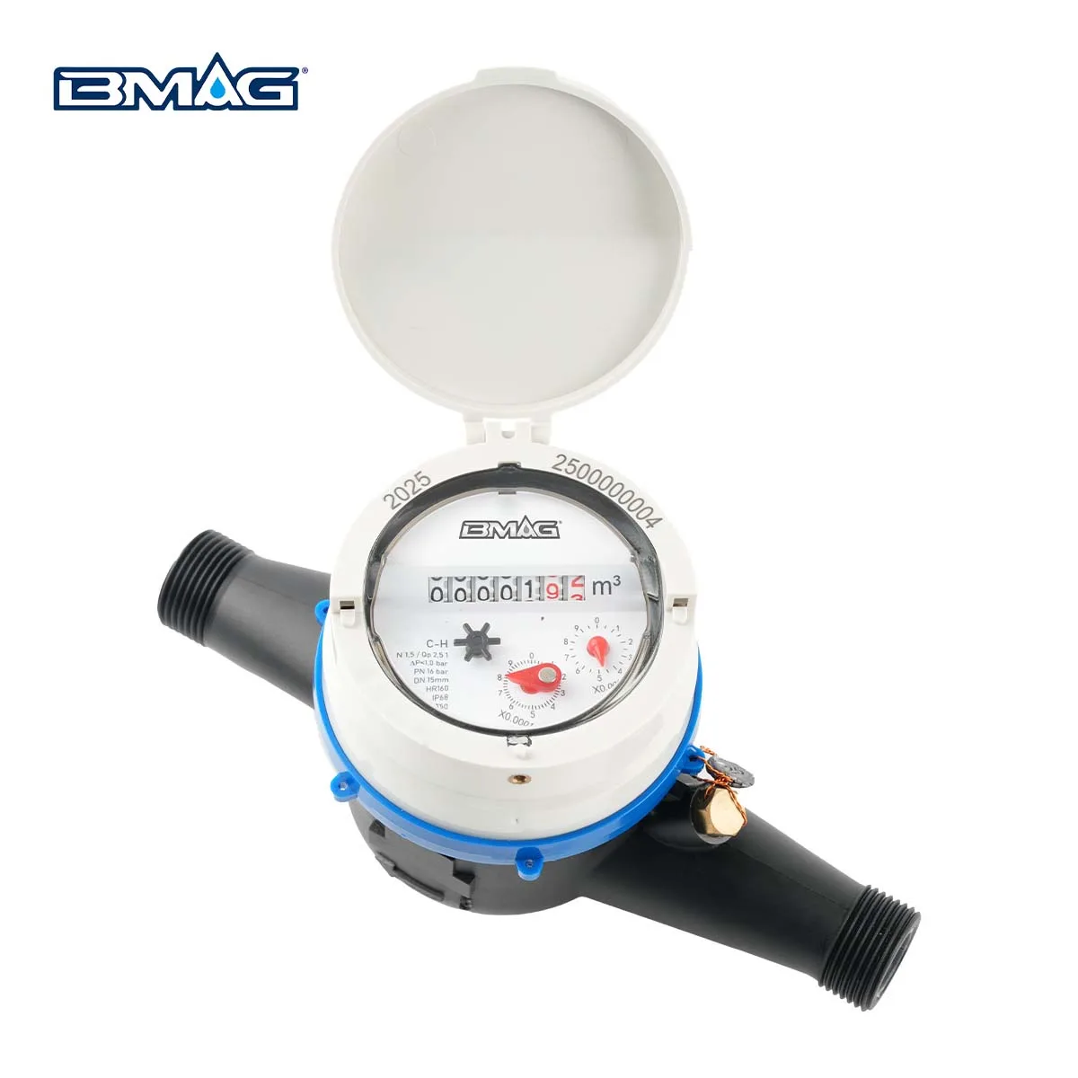 45 Degree Plastic Multi-Jet Water Meter Tilt Dial R160 IP68 BMAG Meter (5)