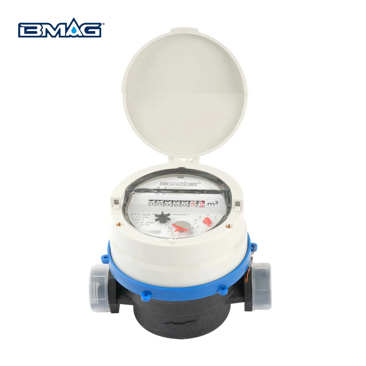 Inclined Dial Single Jet Plastic Water Meter 360 Rotating STW02-P - BMAG Meter2